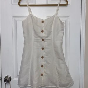 White front button dress